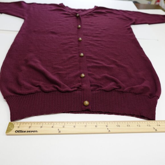 Charming Charlie | Pullover Cardigan/Sweater Women's Size Medium Wine Color - Picture 9 of 13